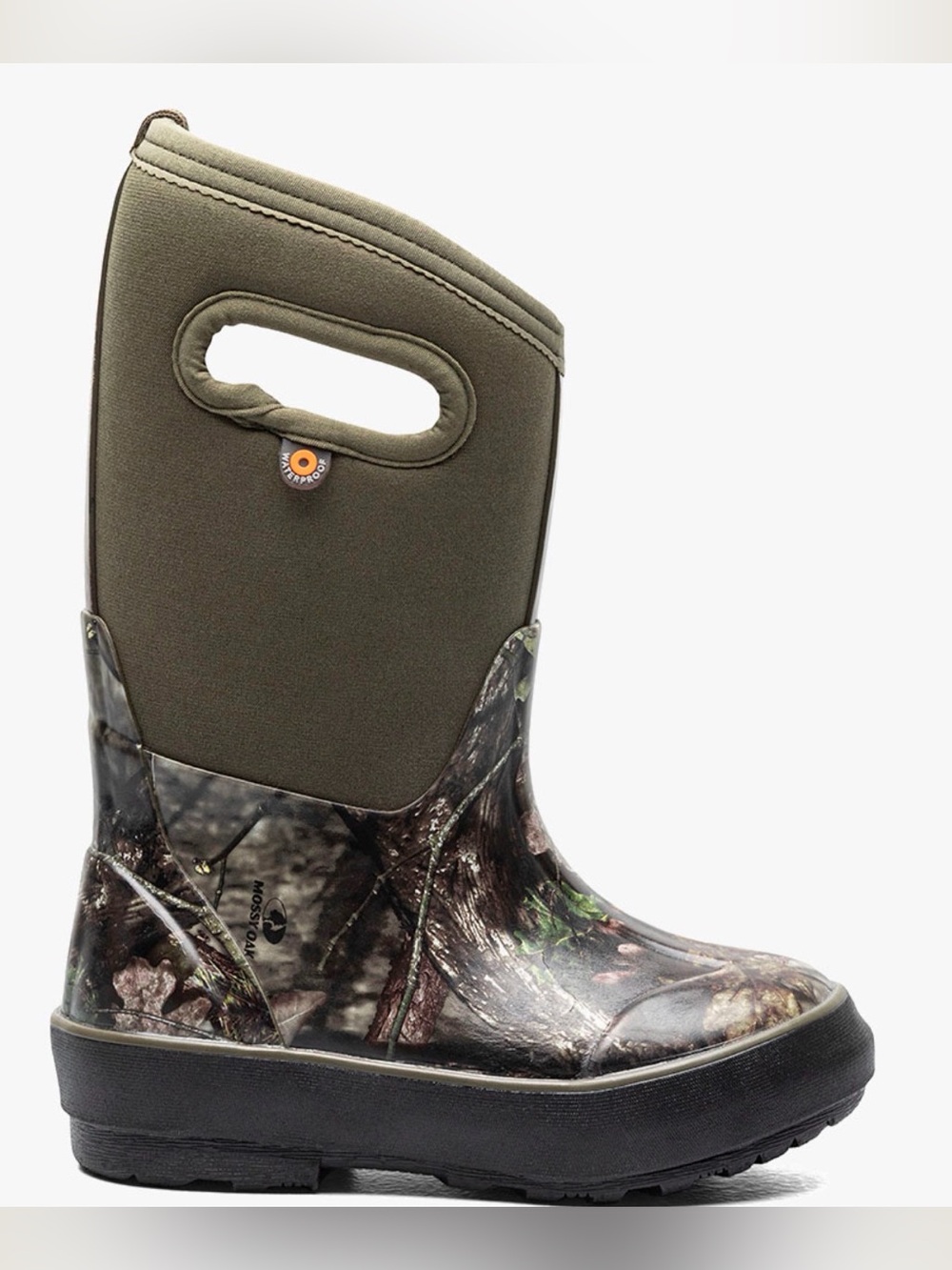 Outdoors Kids Waterproof Pull-On Boot - Olive Camo